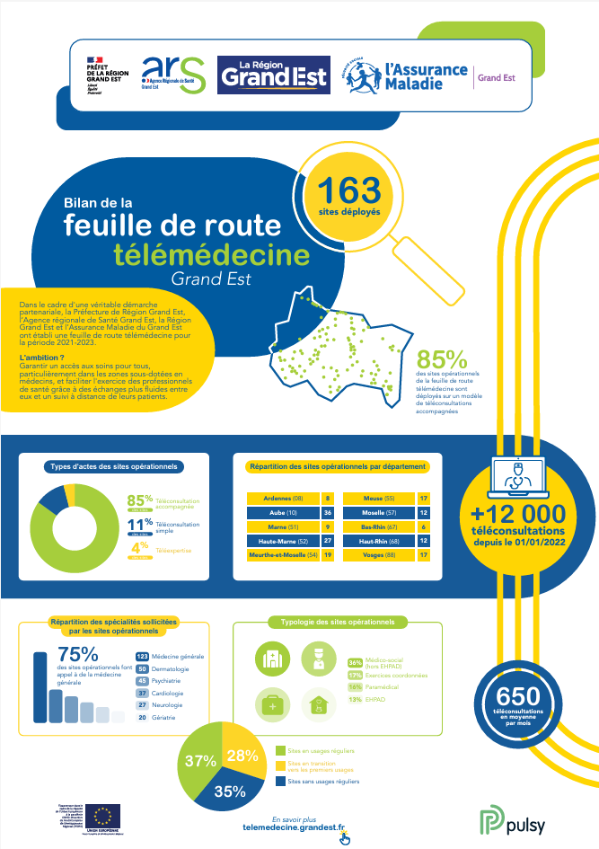 Bilan de la feuille de route télémédecine Grand Est 2021-2023 